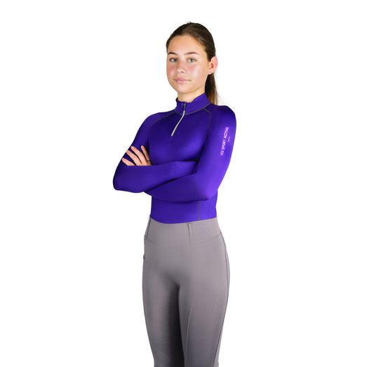 Hy Sport Active Young Rider Base Layer - Royal Violet