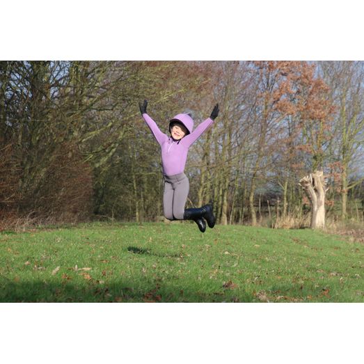 Hy Sport Active Young Rider Riding Tights - Beige/Pencil Point Grey