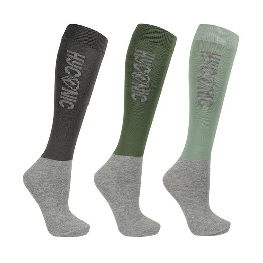 HyCONIC Socks by Hy Equestrian (Pack of 3) - Green