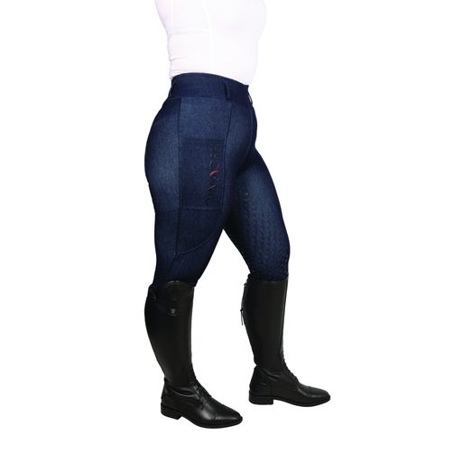 Hyconic Valloria Denim Look Riding Tights Navy