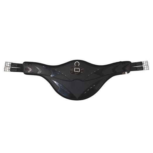 ProReaction Contoured TPU Vented Long Stud Girth by Hy Equestrian - Black