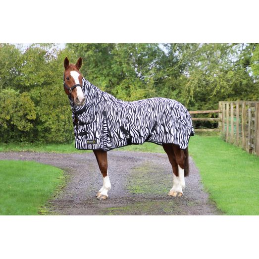 StormX Original Zebra Print Fly Rug - Black/White
