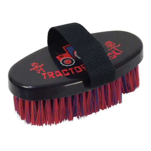 Tractors Rock Body Brush by Hy Equestrian - Navy/Red