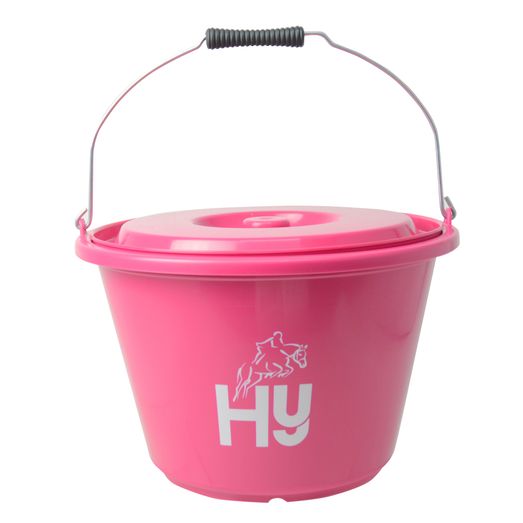 Hy Equestrian Bucket with Lid - Pink