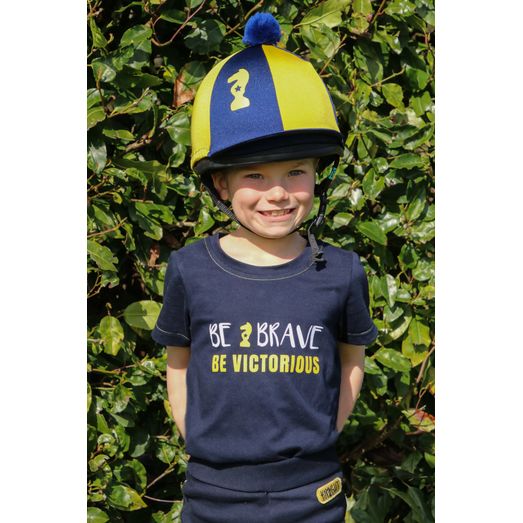 Be Brave T-Shirt by Little Knight - Navy/Yellow