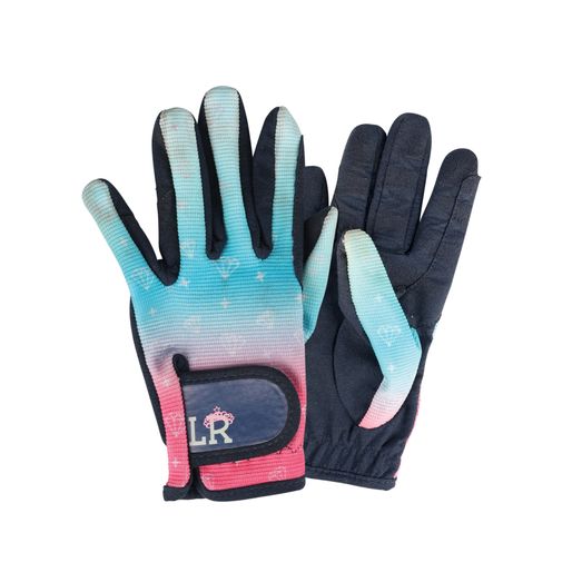 Dazzling Diamond Riding Gloves by Little Rider - Teal/Pink