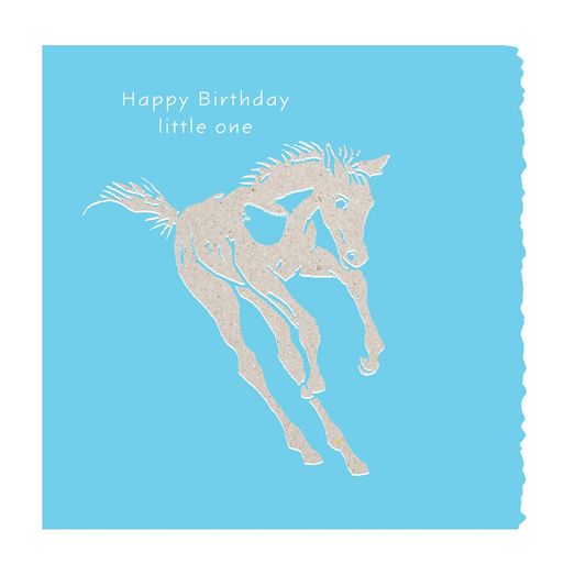 Deckled Edge Colour Block Pony Card