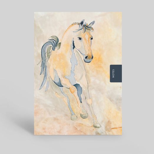 Deckled Edge Notebook - Galloping Horse (Pack of 6)