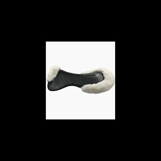 Horsena Regular Dressage Gel Pad with Rolled Edge Real Sheepskin - One Size