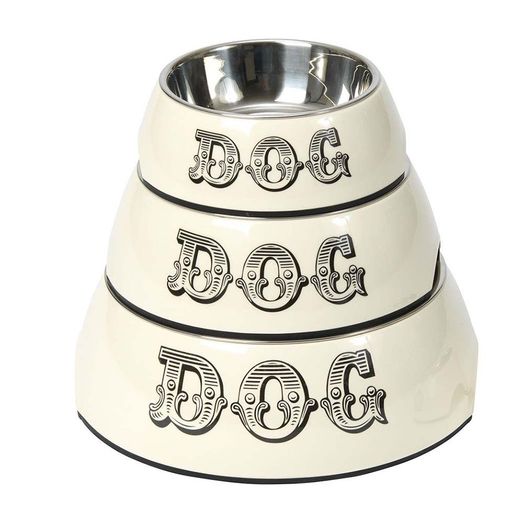 House of Paws Melamine Dog Bowl - Cream