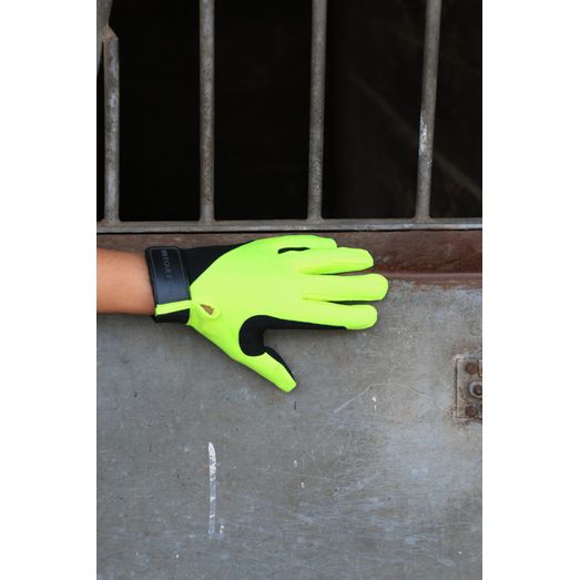 Hy Equestrian Absolute Fit Glove - Reflective Yellow