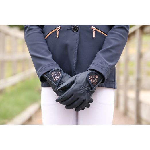 Hy Equestrian Cadiz Children’s Riding Gloves - Navy