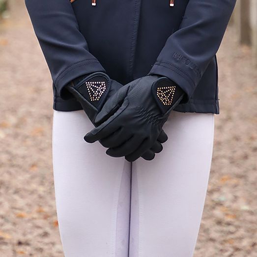 Hy Equestrian Cadiz Children’s Riding Gloves - Navy