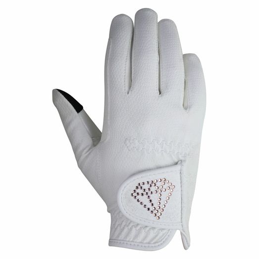 Hy Equestrian Cadiz Children’s Riding Gloves - White