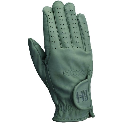 Hy Equestrian Children's Leather Riding Gloves - White