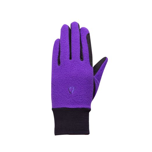 Hy Equestrian Children's Winter Two Tone Riding Gloves - Black/Purple