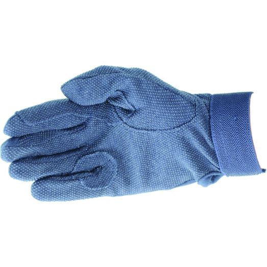 Hy Equestrian Cotton Pimple Palm Gloves - Navy