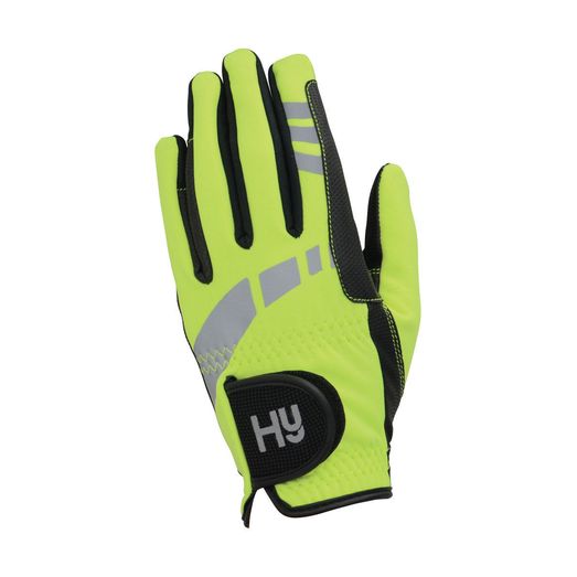 Hy Equestrian Extreme Reflective Children's Softshell Gloves - Reflective Yellow