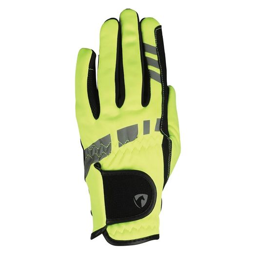 Hy Equestrian Extreme Reflective Softshell Gloves - Reflective Yellow