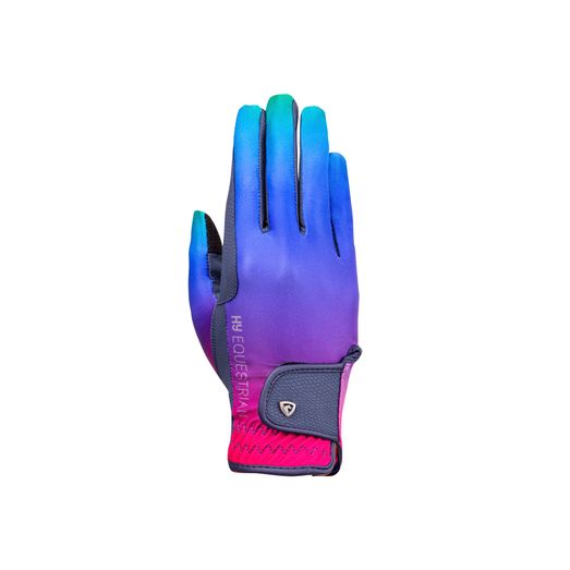 Hy Equestrian Ombre Riding Gloves - Navy/Vibrant