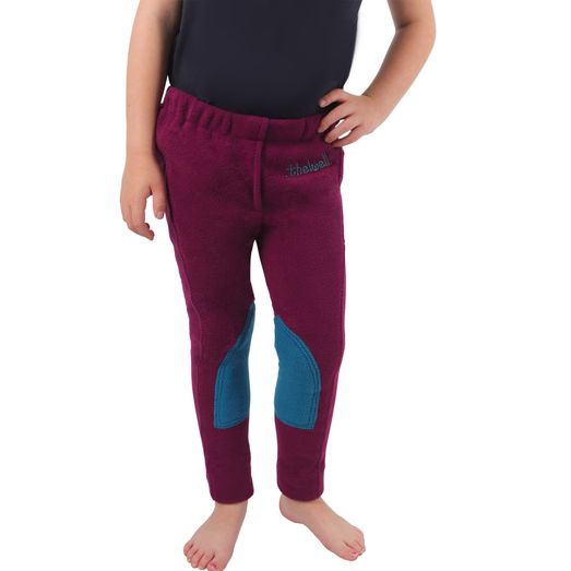 Hy Equestrian Thelwell Collection Pony Friends Fleece Tots Jodhpurs - Imperial Purple/Pacific Blue