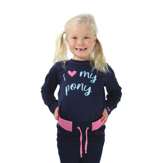 I Love My Pony Collection Long Sleeve T-Shirt by Little Rider - Navy