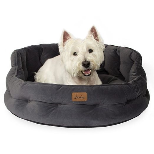 Joules Chesterfield Pet Bed - Grey