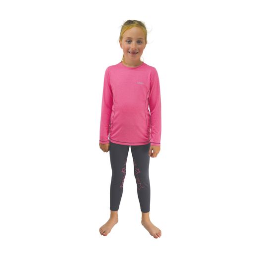Little Rider Base Layer - Rose Pink/Navy