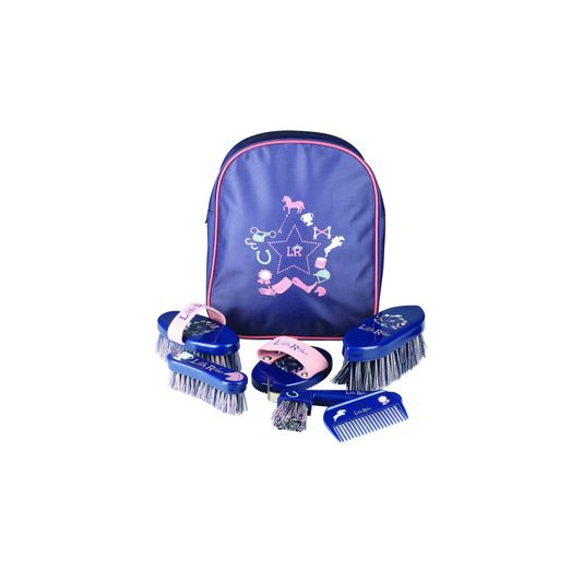 Pony Passion Complete Grooming Kit Rucksack by Little Rider - Navy/Blush