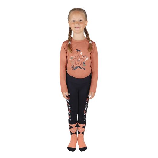 Pony Passion Riding Tights by Little Rider - Navy/Blush