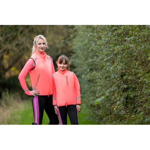 Reflector Gilet by Hy Equestrian - Pass Wide and Slow - Pink