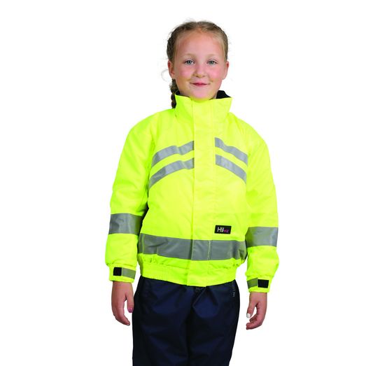 Reflector Reflective Waterproof Children's Blouson by Hy Equestrian - Yellow