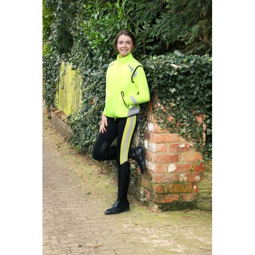 Reflector Riding Tights by Hy Equestrian - Yellow