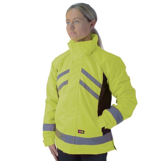 Reflector Waterproof Riding Jacket by Hy Equestrian - Yellow/Black