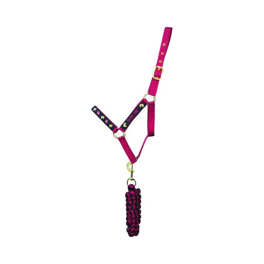 Riding Star Collection Head Collar &amp; Lead Rope Set by Little Rider - Navy/Burgundy