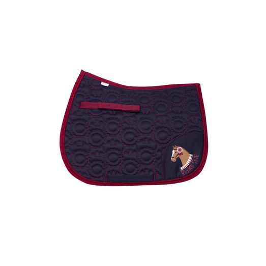 Riding Star Collection Saddle Pad by Little Rider - Navy/Burgundy