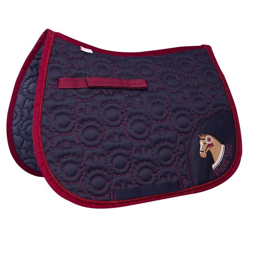 Riding Star Collection Saddle Pad by Little Rider - Navy/Burgundy