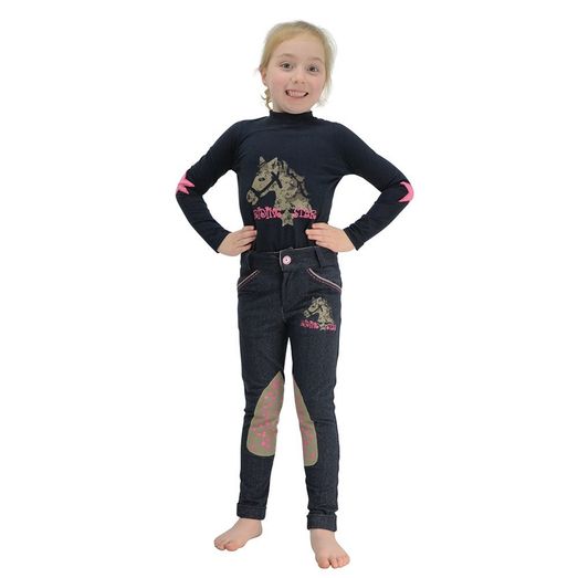 Riding Star Denim Jodhpurs by Little Rider - Denim