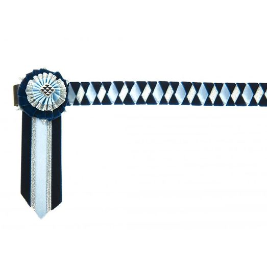 ShowQuest Boston Brow Band - Navy/Pale Blue/Silver