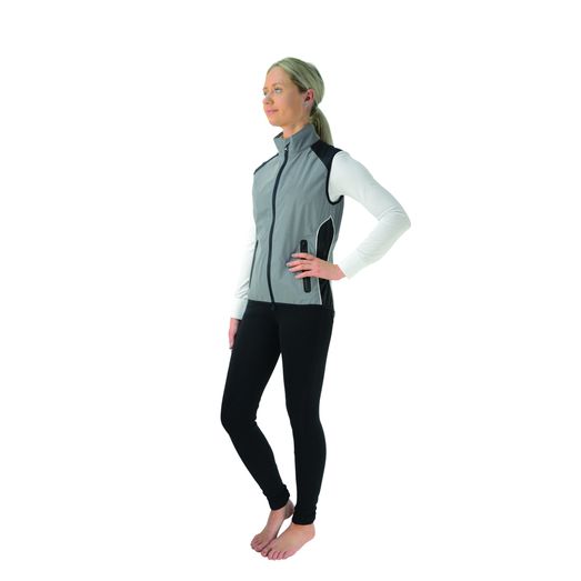 Silva Flash Reflective Gilet by Hy Equestrian - Reflective Silver