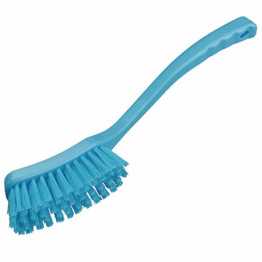 Battles Stiff Long Handled Brush - Blue