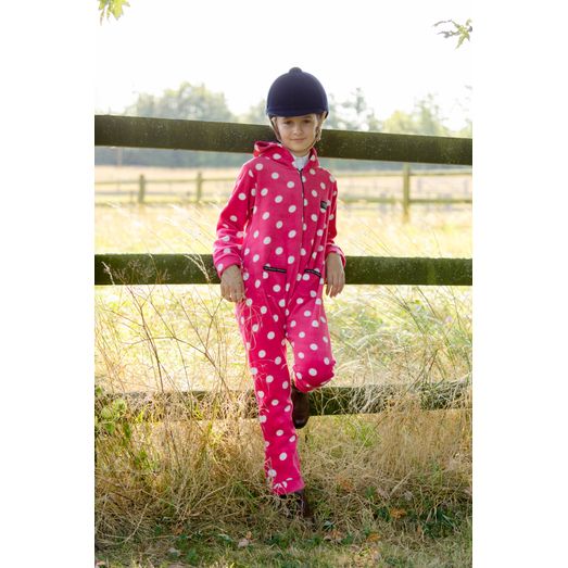 Supreme Products Child's Dotty Fleece Onesie - Paradise Pink