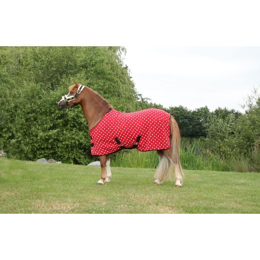 Supreme Products Dotty Fleece Rug - Rosette Red