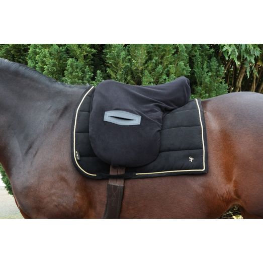 Supreme Products Royal Occasion Suede Saddle Pad - Black/Gold