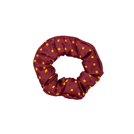 Supreme Products Show Scrunchie - Burgundy/Gold Diamonds