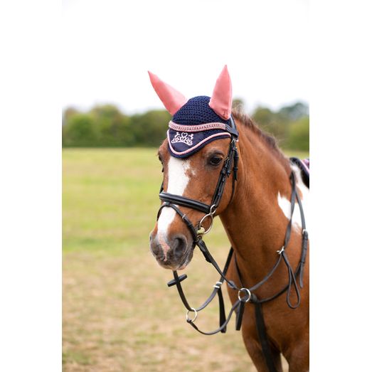 The Princess and the Pony Fly Veil By Little Rider - Navy/Peach