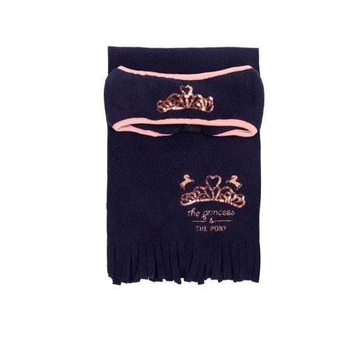 The Princess and the Pony Headband and Scarf Set by Little Rider - Navy/Peach