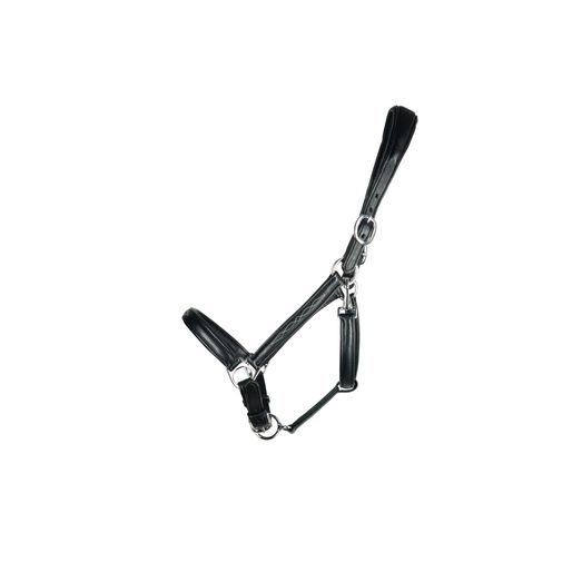 Propresicce Softy Leather Head Collar By Hy Equestrian Black/Silver Hardware
