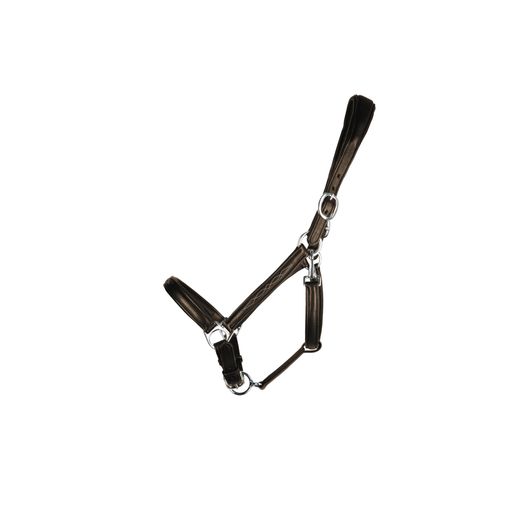 Propresicce Softy Leather Head Collar By Hy Equestrian Brown/Silver Hardware