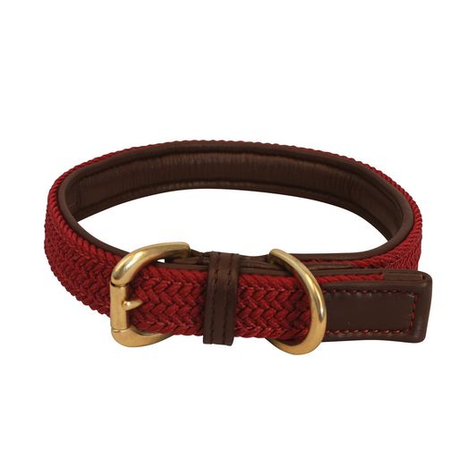 Benji &amp; Flo Interlaced Dog Collar - Burgundy